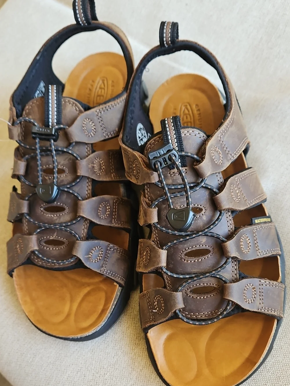 KEEN Newport Leather Hybrid Sandal In Bison Brown, Men's 8.5